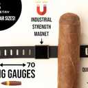 2 x StogieStay Magnetic Silicone Stogie Holder  Fits 3470 Ring Gauge  Weather-Proof Outdoor Clip for Golf Carts & Metal Surfaces for Golfers, BBQ Lovers, Camping & Fishing Fans (Black)