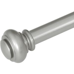 FantasDecor Curtain Rods for Windows 16-43 Inches Adjustable Length 1 Inch Diameter Bedroom, Kitchen, Living Room Curtain Rod with Classic Round End Caps Nickel