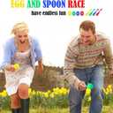 12 Pieces Potato Sack Race Bags Outdoor Lawn Game with Egg and Spoon Running Game, 3 Legged Relay Race Band Carnival Plays Outside Backyard Field Day Birthday Party Plays for Adults, Family, Company