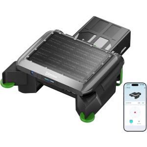 Solar Powered Pool Skimmer Robotic, Automatic Pool Surface Cleaner with APP Support, 24/7 Continuous Cleaning, Dual Charging Modes, Twin Salt Chlorine Tolerant Motors, Ideal for All Swimming Pool