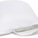 National Allergy Premium 100% Cotton Zippered Pillow Protector - Standard Size - White - 2 Pack - 300 Thread Count - Hypoallergenic Bed Pillowcase with Zipper - Breathable Encasement Cover