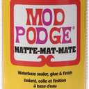 Mod Podge Matte Sealer, Glue & Finish: All-in-One Craft Solution- Quick Dry, Easy Clean, for Wood, Paper, Fabric & More. Non-Toxic - Craft with Confidence, Made in USA, 32 oz., Pack of 1