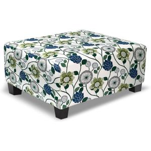 Ottoman Cover Rectangle Printed,Stretch Slipcover for Rectangular Footstool,Soft Fabric with Non-Slip Elastic Bottom,Decorative Furniture Protector for Living Room,Large,Flower C (L Length:35-46",Width:24-28",Height:15-18")