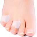 Welnove Gel Toe Separator, Pinky Toe Spacers, Little Toe Cushions, Small Toe Sleeves for Preventing Rubbing & Reducing Pressure (Pack of 12, Transparent)