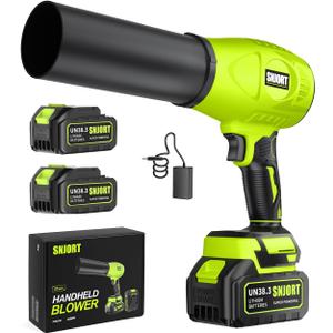 Leaf Blower Cordless with Battery and Charger, 980,000 RPM, Extended Nozzle, Lightweight Handheld Design,Blower for Lawn Care,Birthday Gifts for Men Dad Husband(Moss Green)