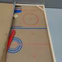 Wooden Tabletop Hockey Game Includes 1 Wooden Game Board 2 Hockey Sticks and 2 Pucks Indoor and Outdoor Sports Board Games for Kids Children Adults Family