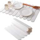 24"16" White Stone Dish Drying Mats for Kitchen Counter, Large Quick Dry Collapsible Eco-Friendly Super Absorbent Diatomaceous Earth Heat-resistant Mat for Dishes Bottles Cups, Match Any Countertop