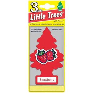 LITTLE TREES Car Air Freshener | Hanging Paper Tree for Home or Car | Strawberry | 24 Pack