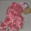 Pink Wig, Light Pink Bob Wigs with Bangs, Adjustable Straps Colorful Wig Synthetic Heat Resistant Fiber for Daily Party Cosplay Use, Shoulder Length Wavy Pink Wig for Women Girl with Wig Cap, 14 Inch