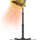 TASALON Gold Portable Hooded Hair Dryer for Home, Standing 1875w Ionic Hooded Dryer on Wheels with Hood, Professional Adjustable Height Sit Under Bonnet Dryer for Women and Beauty Salon