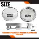 2.2Inch 56MM Wheel Center Caps, Pack of 4 (Chrome, Outer 56MM, Inner 53MM, Easy DIY Installation)