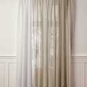 Solino Home Flax Linen Sheer Curtain 108 Inches Long - European 100% Pure Linen Sheer White Window Treatment Panel 52 x 108 Inch - Light Filtering Rod Pocket Curtain for Living Room, Bedroom