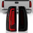 Sequential LED Tail Lights for 1999-2002 Chevy Silverado 1500/2500 & 1999-2006 GMC Sierra 1500/2500/3500 with Start-Up Animation, Dynamic Turn Signals, Brake Light,Reverse Light -Smoked (TL-025-3X)