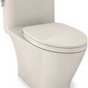 TOTO Nexus One-Piece Elongated 1.28 GPF Universal Height Toilet with CEFIONTECT and SS124 SoftClose Seat, WASHLET + Ready, Sedona Beige - MS642124CEFG#12