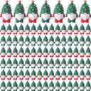 Sonwyoung Easter Mini Gnome Figurines Easter Stuffers Gifts Tiny Miniature Gnomes Figures to Hide and Seek Little Rubber Statue for Fairy Garden Bunny Spring Gift Patio Yard Lawn Table Decor(100 Pcs)