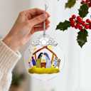 2 x Nativity Ornament | Nativity Scene | Christmas Ornament | Christmas Decoration | Holiday Decor | Religious Gifts | Christian Gifts | Gift Exchange | Gift Idea - Pattern B