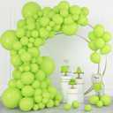 Ouddy Life 164Pcs Lime Green Balloons Different Sizes 18" 12" 10" 5" - Matte Lime Green Latex Balloon Garland Arch Kit for Birthday Party Wedding Bridal Baby Shower Anniversary Graduation Decorations