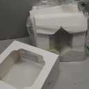 TOMNK 20pcs Cake Boxes, 12x12x6Inch White Bakery Boxes with Window, Disposable Cake Caddy Carrier Container for Valentine's Day, Mother's Day, Pie Pastries Cookies