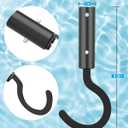 Stainless Steel Hook for All Robotic Pool Cleaner, Metal Pool Hook for Poles - Easy Attach to Telescopic Poles, Pool Accessories for Pool Vacuum Robot Including Cordless, Above Ground, and Underwater
