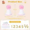 Babenest Felt Birthday Party Hat with Pompom Handcrafted Adjustable Cone Hat, First Birthday Crown for Half to 5th Celebration Party Decor Photo Props (Pink Bow)