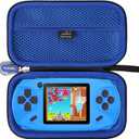Aproca Case Compatible with Beijue/TaddToy/GREENCREEK 16 Bit Handheld Games, Portable Storage Bag for Accessories, Blue (Case Only)