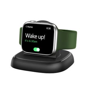 NEWDERY Charger Stand for Apple Watch, Portable Watch Charger for iWatch with USB C Cable,Fast Charging,Wireless Charging Station for iWatch Series 11/10/9/8/7/6/Ultra/5/4/3/2/SE, Black
