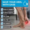 XWOLF Plantar Fasciitis Heel Protectors with Shoe Horn, Heel Cups for Heels Spur & Achilles Pain Relief, Cracked Heels, Reusable Foot Cushions for Men & Women (Large W 8-10 / M 8-10)