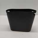 zoocatia Small Trash Can Garbage Can Container Bin with Handles 3 Gallons Plastic Wastebasket for Bathrooom, Bedroom, Office, Kitchen, Laundry Room, Dorm Room - Black (1 Pack)