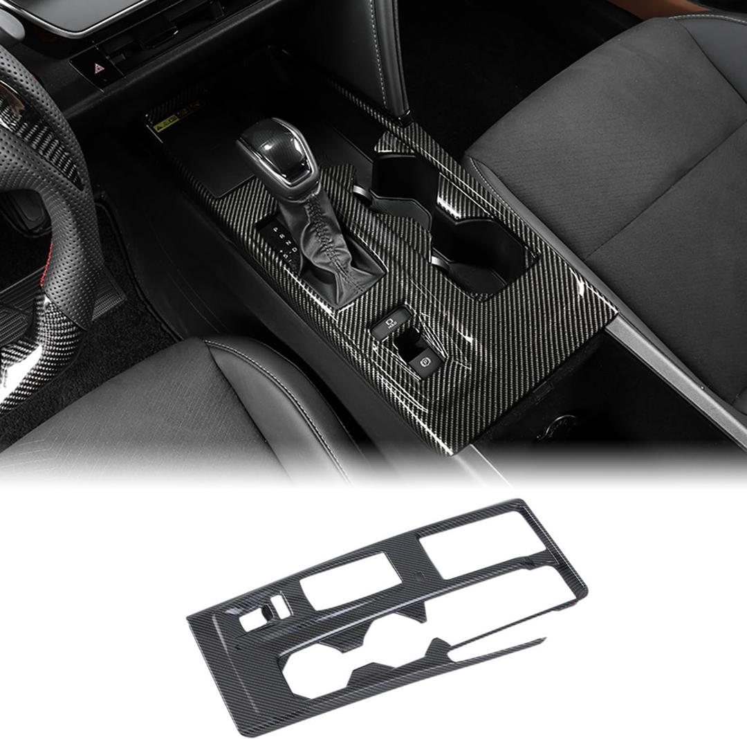 Compatible with Toyota Camry 2025 2026 ABS Car Interior Decoration Stickers Center Console Gear Shift Box Panel Frame Cover Trim Sticker ABS Carbon Fiber Decal Interior Trim Accessories 1PCS