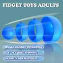 2 x Fidget Toys Adults 2 PCs, Sensory Figette Spinner Anxiety Stress Relief Toys Quiet Fidgets Gyro for Autism ADHD Kids Gifts Cool Gadget Office Desk Toy Easter Basket Stuffers for Teen Boys