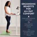 KANGAROO Anti Fatigue Mats for Kitchen Floor, 58x20, Reduce Foot, Knee, Back Pressure, 3/4 Inch Thick Cushioned Ergonomic Mat, Waterproof Comfort Rug for Under Sinks, Standing Desk, Stores, Sage Green