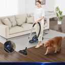 32Kpa 1600W Canister Vacuum Cleaner(Energy Class A), Cyclon Power, Dust Full Indicator, Double HEPA Filter, 3.7Qt Large Capacity, Lightweight Vac for Hard Floors, Carpets, Pet Hair, Blue