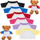 Civaner 6 Pcs Bear Shirts Bulk Stuffed Animal Clothes for Bears Colorful Cute Tiny Clothes Fit for 12 to 16 Inches Plush Bear Doll DIY Outfits Accessories