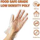 GORILLA SUPPLY 1000 BPA Free Premium Disposable Gloves Poly PE LDPE Plastic for Kitchen Food Handling Food Prep Latex & Powder Free (500 Count, Large)