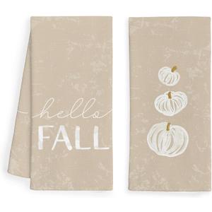 Fall Decor Decorative Towels Set of 2- Fall Towels Kitchen, Pumpkin Decor, Fall Pumpkin Decor Hand Towels, Fall Hand Towels, Autumn Decor Dish Towels, Autumn Decorations for Home, 1624 Inches