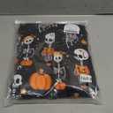 VNVNE Matching Halloween Onesie Pajamas for Family/Couples/Women/Men, Skeleton Holiday One Piece Adults Pjs Sleepwear, Kids 8-10, Black Skull