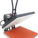 RoyalPress 15" x 15" Color LED Industrial-Quality Digital Sublimation Heat Transfer Machine T-Shirt Heat Press Machine, 15" x 15", Black