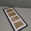 Giftgarden 4x6 Picture Frame Collage 4 Opening, 8x20 Frame Matted to Four 4x6 Photos with Mat for Wall Display, Black