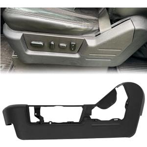 ECOTRIC Front Drivers Side Seat Trim Panel Cover Bezel Compatible with 2009-2014 Ford F150 Lincoln Mark LT Replacement for 9L3Z-1662187-EA NOT Fit for Manually Adjusting & Super Cab Power Seats