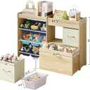 EXPERLAM Toy Storage Organizer for Kids, 9 Blue Bins, 2 Drawers, Toy Chest, Large