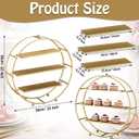 Qinyoung 1 Pcs 22 Inches Gold Metal Tiered Cupcake Stand 3 Tier Dessert Stand Cake Dessert Holder Display for Cupcake Table Display Wedding Birthday Party Decorations