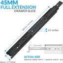 16 Inch Drawer Slides 4 Pairs (8pcs) Side Mount Rails - Heavy Duty Full Extension Ball Bearing  Drawer Slide Glides for Cabinet Kitchen, Dresser Runners - Draw Slides Sliders 100Lb Capacity