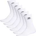 adidas Originals Unisex Adult Unisex Originals Trefoil 6-pack Crew (White, XL)