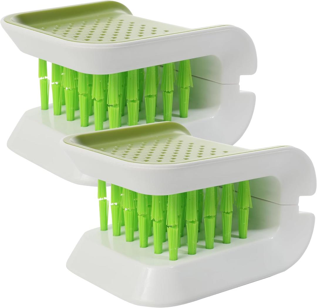 2 PCS Double Sided Cleaning Brush,Automotive Use Seat Belt Bristle Scrubber,Car Accessories Car Cleaning Brush,Car Cleaning Tool Non-Slip Washing Brush,U-Shaped Brush for Car Truck Seat Belt