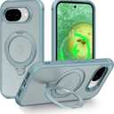 Magnetic for Google Pixel 10a Case with 360 Stand, Green | Rigorous Drop Protection, Invisible Kickstand, Skin-Feel Matte Translucent Slim Cover