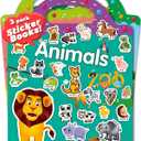 2 x 3 Pack Reusable Sticker Book for Toddlers 2-4 Years, Toddler Sticker Book for Kids, Toddler Activities Crafts Preschool Learning Travel Toys Birthday Gifts for Boys Girls Ages 1-3, 2-4, 3-5