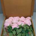 Serwalin 20pcs Artificial Pink & Hot Pink Roses, 4'' Big Flower Head, Fake Velvet Roses, Silk Roses Long Stems Realistic Bouquet for Wedding Parties Table Centerpiece and Home Decor