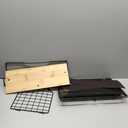 Magnetic Shelf for Fridge with Wider & Thicker Magnet, 1 Pack Refrigerator Organizer Storage Basket for Fruit, Onion, Potato, Spice Rack, Kitchen, Laundry, Pantry (Black, 16.14" x 6.77" x 11.81")