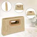 Straw Crossbody Bag for Women Clutch Purse Summer Designer Evening Handbag Casual Beach Straw Shoulder Bag