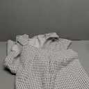 Floerns Women's 2 Piece Outfit Workwear Plaid Print Lapel Neck Vest Blazer and Skirt Set (Black and White) S